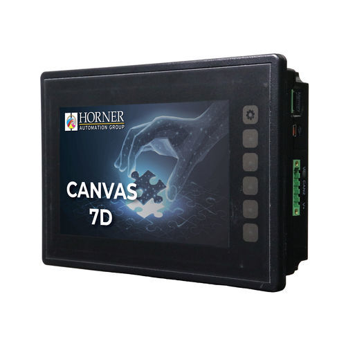 CLP com IHM de tipo touchscreen incorporada - Canvas 7D - Horner Automation - para instalação em painel / com E/S integradas / com entradas analógicas