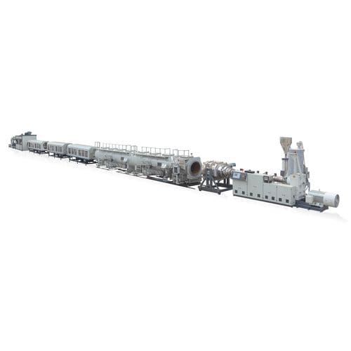 Linha de extrusão para tubulações - ZHANGJIAGANG QING CHEN YU MACHINERY CO., LTD. - para PEAD / para tubos de drenagem / para tubos de gás