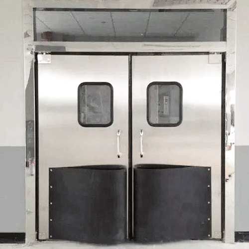 Porta de abrir - YUOU (LUOYANG) DOORS AND WINDOWS TECHNOLOGY CO., LTD. - em aço inoxidável / em borracha / industrial
