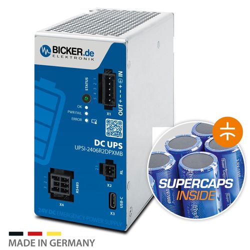 UPS CC - UPSI-2406R2DP2MB - Bicker Elektronik GmbH - 24 V / com supercapacitor / compacta