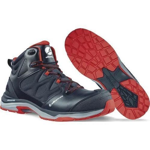 Bota de segurança para uso industrial - ULTRRAIL BLACK MID - Albatros - resistente à abrasão / em couro / solado de borracha