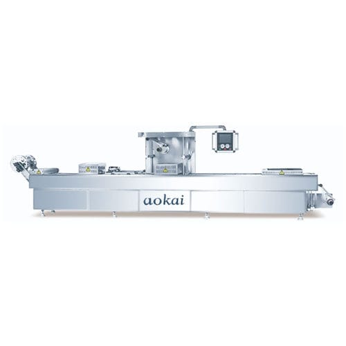 Termoformadora a vácuo - AKLS series - Foshan Aokai machinery Technology Co.,Ltd - alimentada por bobina / para embalagem de produtos alimentares / controlada por CLP