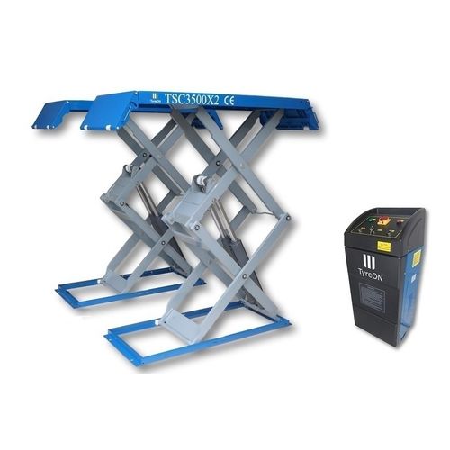 Elevador pantográfico de dupla tesoura - TSC3500X2 - TyreON BV - 3,5 toneladas / eletro-hidráulico / eletromecânico