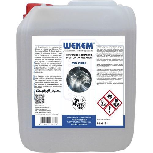 Produto de limpeza à base de solvente - WS 2000 - Wekem - para plástico
