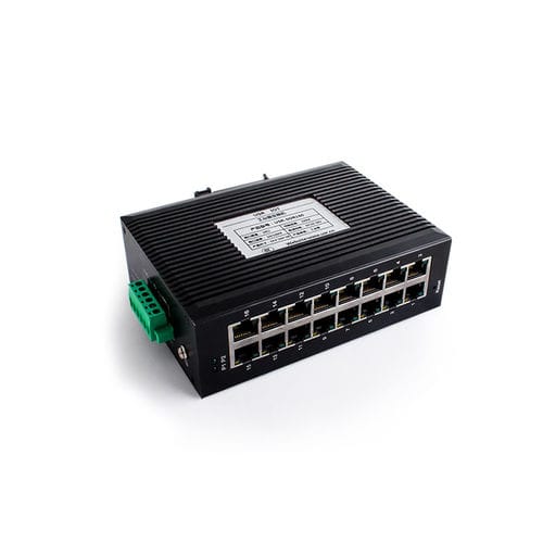 Switch de rede não gerenciável - USR-SDR160 - Jinan USR IOT Technology Limited - 10/100BaseT(X) / 16 portas / para montar em trilho DIN