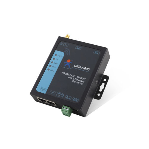 Conversor de comunicação - USR-W630 - Jinan USR IOT Technology Limited - ModBUS RTU / Modbus TCP / RS-485 para wi-fi
