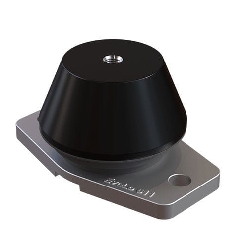 Isolador de vibração cilíndrico - Evolo 611 Grade A-D - Trelleborg Antivibration Solutions - em alumínio maciço / em borracha