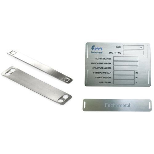 Etiqueta de identificação - TAG3025010902S - Manufacturer - em aço inoxidável / de válvula / para laser