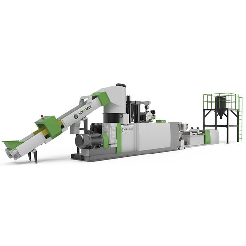 Linha de extrusão compacta - ACS-PRO - Aceretech - com resfriamento a ar / para reciclagem de plástico / para granulação