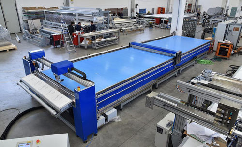 Máquina de corte com faca - SM-400-TA - SolarEdge Automation Machines S.p.A. - para PVC / de painéis / controlada por CLP