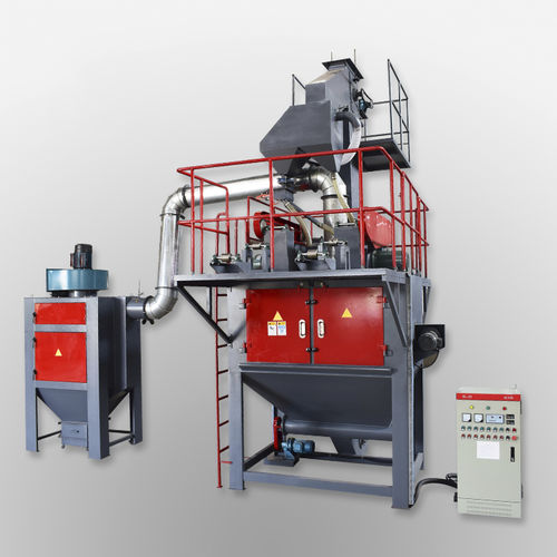 Jateadora de granalha com esteira transportadora de malha metálica - Tongbao Surface Processing Equipment - de turbina / para corrente / para limpeza de superfícies