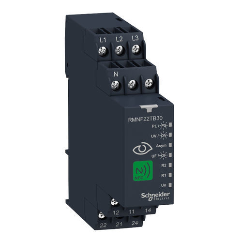 Relé de controle de sequência de fases - RMNF22TB30 - Schneider Electric - de falta de fase / de subfrequência / contra sobrefrequências