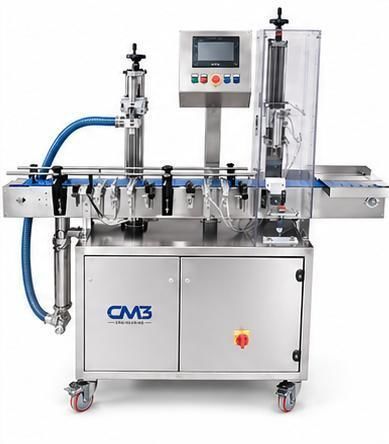 Envasadora/tampadora automática - START LINE - CM3 ENGINEERING SRL - para líquidos viscosos / industrial