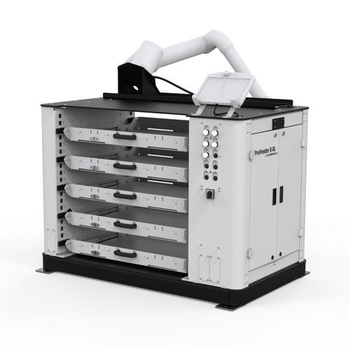Célula robotizada para alimentação de máquinas - ProFeeder X-XL - EasyRobotics - para transportador / compacta / com magazine de armazenagem de peças