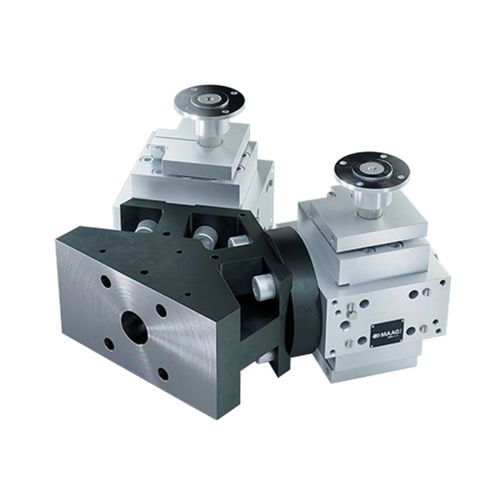 Bomba de extrusão de polímeros - extrex⁶ Y-Adaptor - Maag Germany GmbH - de engrenagem / de duas saídas