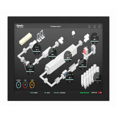 Monitor com tela sensível ao toque resistiva com 5 fios - IMC-170X - INDATECH - com retroiluminação LED / industrial / 17"