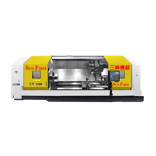 Torno CNC - CV series - SUN FIRM MACHINERY IND. CO., LTD. - horizontal / de 2 eixos / de barramento inclinado