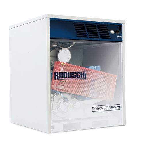 Grupo compressor de ar - ROBOX series - ROBUSCHI - de parafuso / estacionário / sem óleo