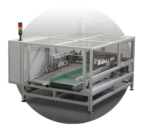 Transportador de esteira -  L-box - Dimac Srl - linear / de transporte / para caixas de papelão