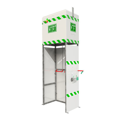 Chuveiro de segurança de piso - EXP-J-14KS/350 - Justrite Safety Group - para ambiente interno / para ambiente externo / com lava-olhos/face