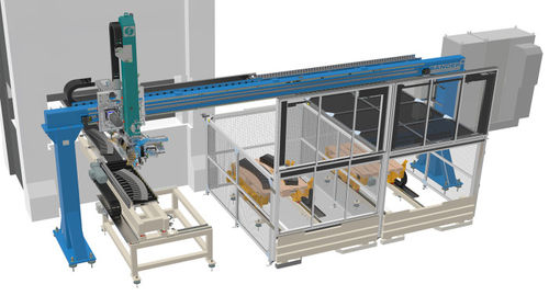 Empilhador-alimentador para embalagens de baixo perfil - Sander Automation - para chaminé / automático