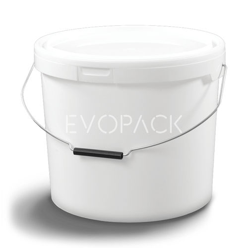 Balde em material plástico - 80011 - EVOPACK - redondo / com tampa / com pega
