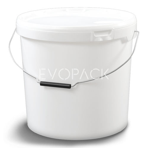 Balde em material plástico - 80046 - EVOPACK - redondo / com tampa / com pega