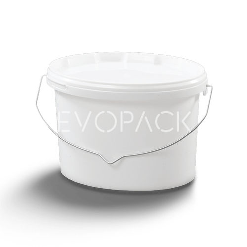 Balde em material plástico - 80016 - EVOPACK - oval / com tampa / com pega