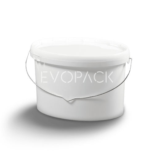 Balde em material plástico - 80054 - EVOPACK - oval / com tampa / com pega