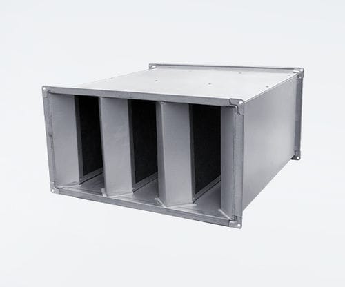 Silenciador para ventilador - BRINNER - para duto de ventilação / metálico / retangular