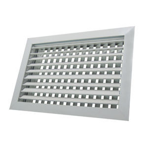 Grelha de ventilação em alumínio - IVH+O - BRINNER - retangular / de dupla deflexão / com lâmina horizontal