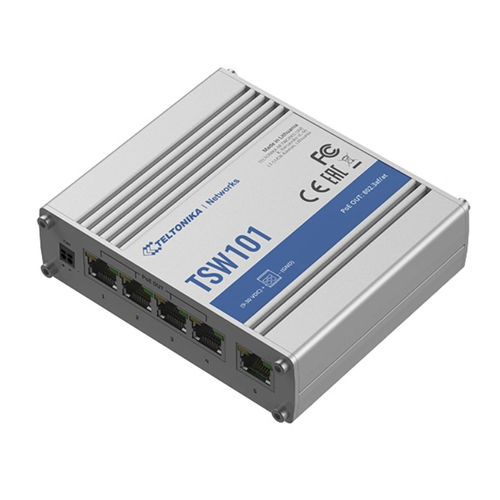 Switch de rede não gerenciável - TSW101 - Teltonika Networks - 5 portas / Gigabit Ethernet / embutido