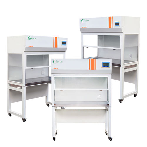 Capela estéril de laboratório - PCR-2S - Zhejiang FUXIA Medical Technology Co., Ltd. - com rodízios / de fluxo laminar vertical / UV