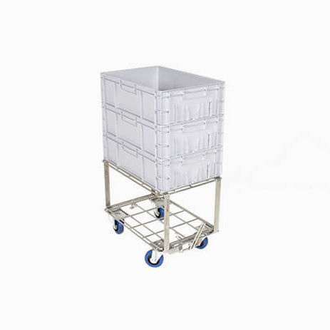 Carrinho de transporte - Rollis réhaussé - Labadis - 2 níveis / com plataforma aramada / para caixa-palete