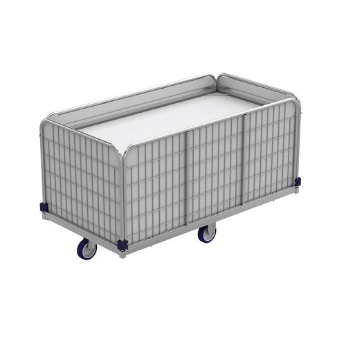 Container aramado com rodas para têxteis - ML 14478-0.79 - Samarit CZ s.r.o. - com base em plástico