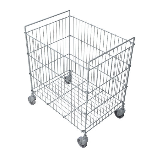 Container aramado com rodas para têxteis - SK 5942-0.68 - Samarit CZ s.r.o. - com prateleiras / de tela metálica
