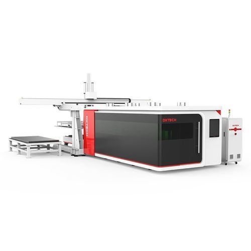 Máquina de corte com carga/descarga automática - DXTECH CNC Machine Co., Ltd. - a laser de fibra / para metais / para chapas