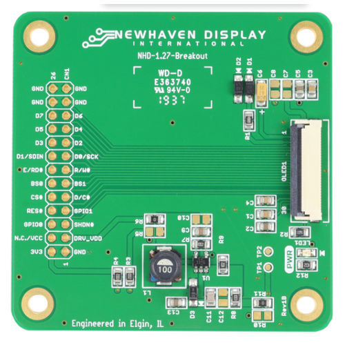 Placa eletrônica - NHD-1.27-Breakout - NEWHAVEN DISPLAY INTERNATIONAL
