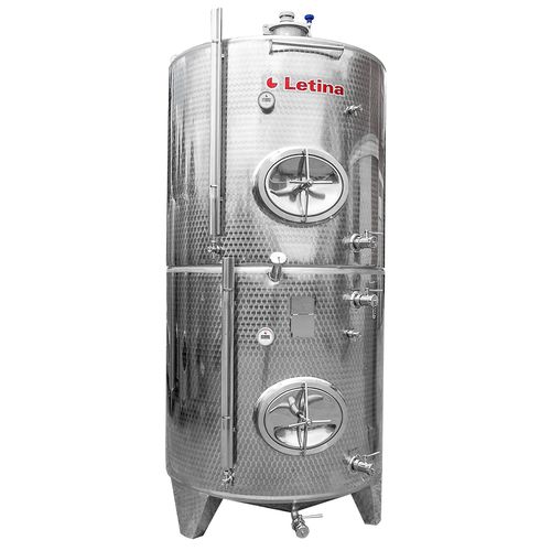 Tanque para vinho - ZK series - Letina - para produtos alimentares / em aço inoxidável / cilíndrico