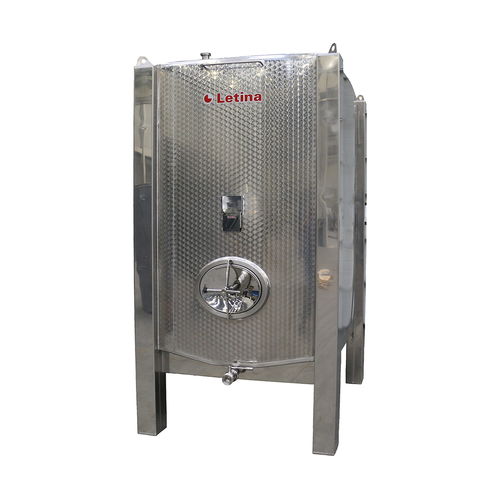 Tanque para líquidos - KR series - Letina - em aço inoxidável / retangular / de armazenamento