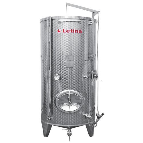 Tanque para vinho - PZP series - Letina - em aço inoxidável / cilíndrico / com fundo cônico