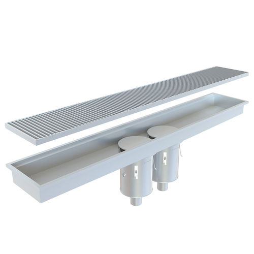 Calha de piso em aço inoxidável - KSBC450/ KVCRP400/4”  - Kent Stainless - com grelha / de piso