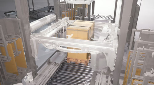 Máquina de arquear automática - MOVITEC WRAPPING SYSTEMS, SLU - para a indústria de embalagem / com instalação de cantoneira de proteção