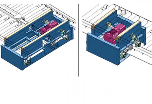 Transportador de rolos - Qingdao Ausense Packing Equipment Co., Ltd. - pneumático / horizontal / de transferência