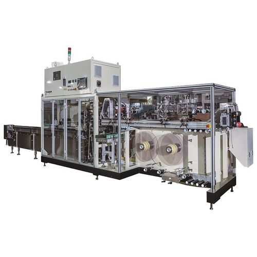 Máquina embaladora controlada por CLP - GM-088W - Xiamen Gachn Technology Co.,Ltd. - com servoacionamento / com filme plástico / para toalhas em papel
