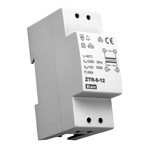 Transformador de alimentação elétrica - ZTR-8-12 - ELKO - encapsulado / de tensão / para trilho DIN