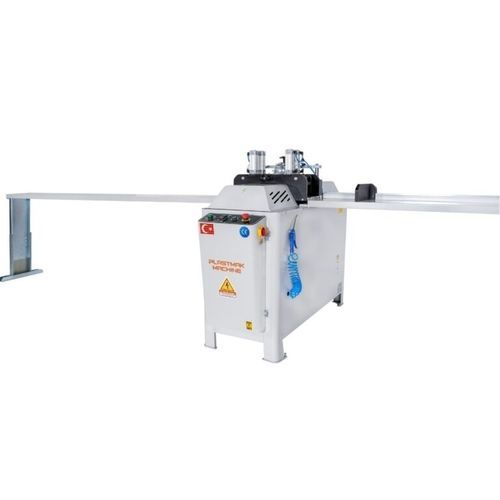 Máquina de corte de baguetes de fixação de vidros - S.Ç 301S - PLASTMAK MACHINE - com faca rotativa / para PVC / para alumínio
