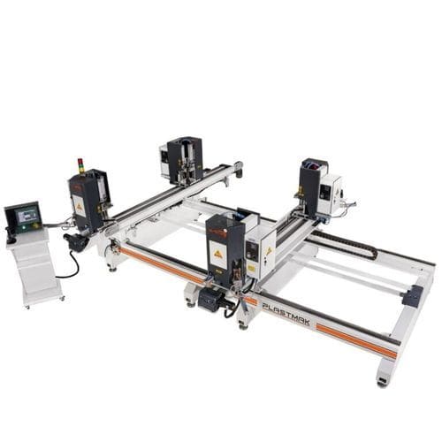 Máquina estacionária de solda com quatro ângulos - SÇ 100 Gold Plus 4 - PLASTMAK MACHINE - com chapa aquecedora / automática / para PVC