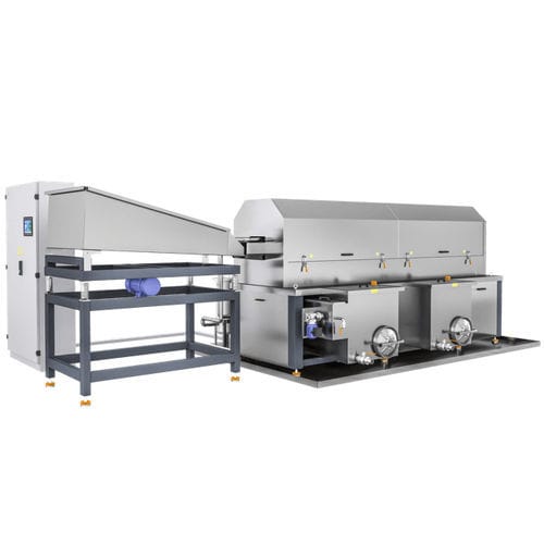 Túnel de lavagem para peças pequenas - Iberkleen - de lavagem a jato / com secagem / desengraxante