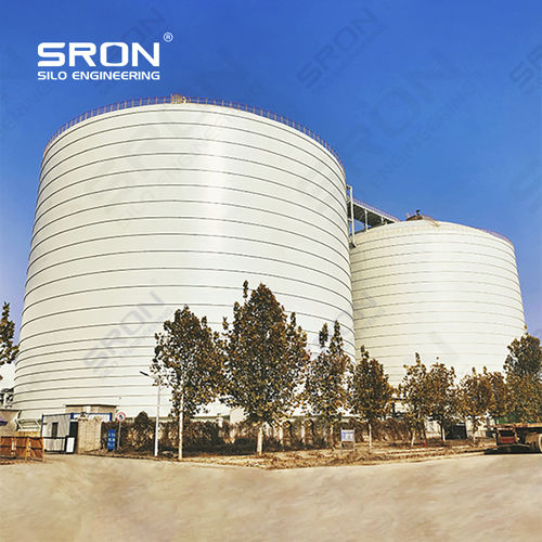 Silo soldado - Henan SRON SILO ENGINEERING Co., Ltd - de fundo plano / horizontal / de cimento